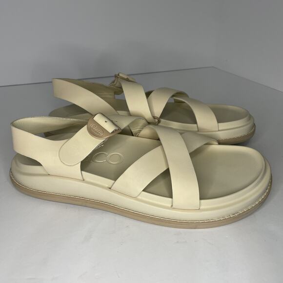 EUC Chaco Women's Townes Sandals Beige Tan Leather Comfort Arch Support Size 10 - Picture 5 of 7